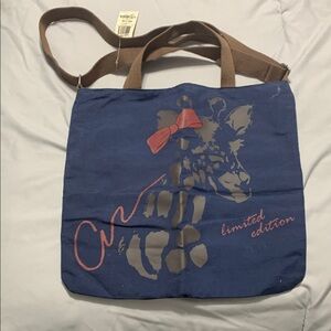 NWT Macy's Blue and Brown Graphic Tote